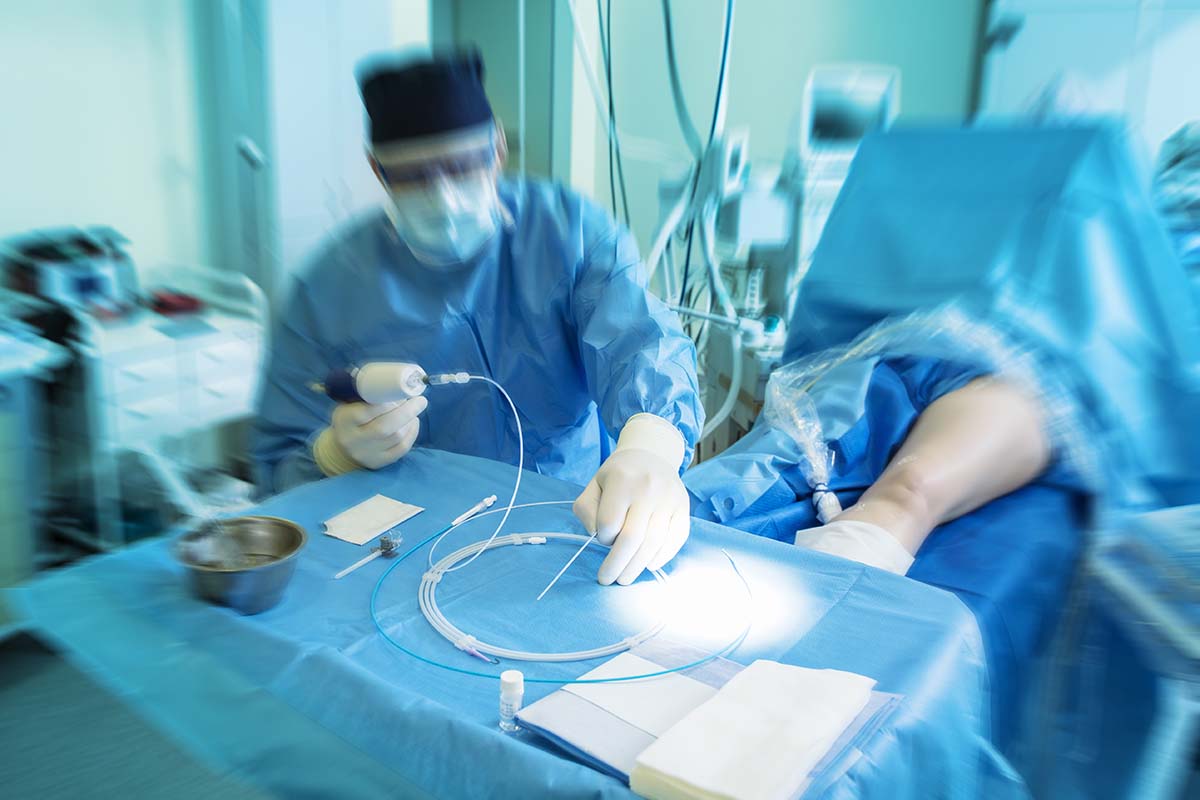 SCMSC surgeon performing an endovascular procedure in operating room