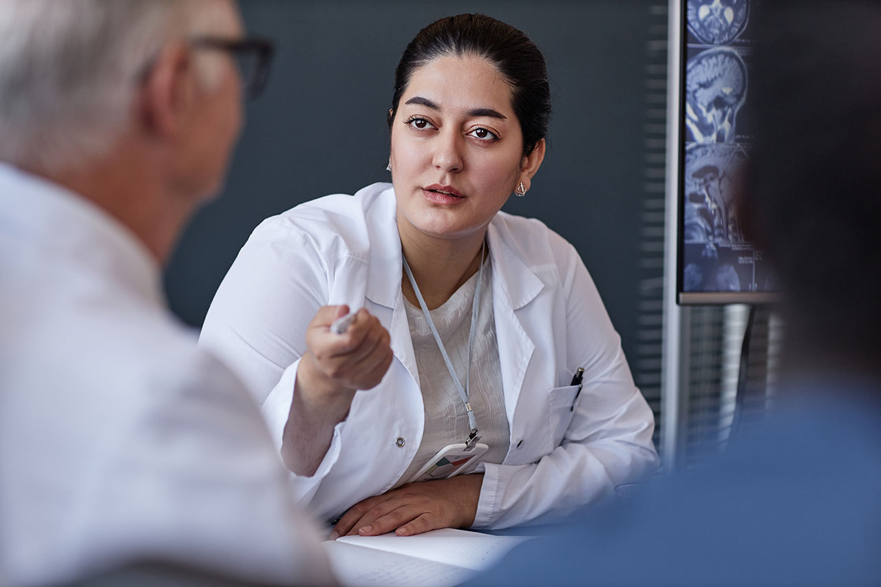 Doctor discussing treatment options with her patient